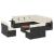Set canapele de grădină, 12 piese, cu perne, negru, poliratan GartenMobel Dekor