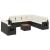 Set canapele de grădină cu perne, 10 piese, negru, poliratan GartenMobel Dekor