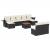 Set canapele de grădină cu perne, 10 piese, negru, poliratan GartenMobel Dekor