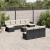 Set canapele de grădină cu perne, 11 piese, negru, poliratan GartenMobel Dekor