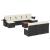 Set canapele de grădină cu perne, 11 piese, negru, poliratan GartenMobel Dekor
