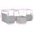Set canapele de grădină cu perne, 7 piese, negru, poliratan GartenMobel Dekor