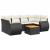 Set canapele de grădină cu perne, 7 piese, negru, poliratan GartenMobel Dekor