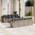 Set canapele de grădină, 9 piese, cu perne, gri, poliratan GartenMobel Dekor