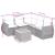 Set mobilier de grădină cu perne, 6 piese, negru, poliratan GartenMobel Dekor