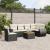 Set canapele de grădină cu perne, 7 piese, negru, poliratan GartenMobel Dekor