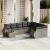 Set mobilier de grădină cu perne, 10 piese, gri, poliratan GartenMobel Dekor