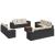 Set mobilier de grădină cu perne, 13 piese, negru, poliratan GartenMobel Dekor