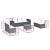 Set canapele de grădină cu perne, 8 piese, gri, poliratan GartenMobel Dekor