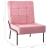 Scaun de relaxare, roz, 65x79x87 cm, catifea GartenMobel Dekor