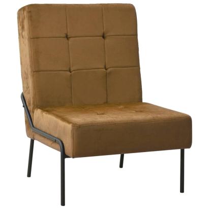 Scaun de relaxare, maro, 65x79x87 cm, catifea GartenMobel Dekor