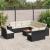 Set canapele de grădină, 12 piese, cu perne, negru, poliratan GartenMobel Dekor