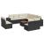 Set canapele de grădină, 12 piese, cu perne, negru, poliratan GartenMobel Dekor