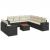 Set canapele de grădină cu perne, 10 piese, negru, poliratan GartenMobel Dekor