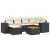 Set canapele de grădină cu perne, 7 piese, negru, poliratan GartenMobel Dekor