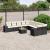 Set canapele de grădină cu perne, 11 piese, negru, poliratan GartenMobel Dekor