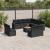 Set canapele de grădină, 12 piese, cu perne, negru, poliratan GartenMobel Dekor