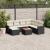 Set mobilier de grădină cu perne, 8 piese, negru, poliratan GartenMobel Dekor