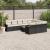 Set canapele de grădină cu perne, 11 piese, negru, poliratan GartenMobel Dekor