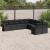 Set canapele de grădină cu perne, 10 piese, negru, poliratan GartenMobel Dekor