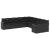 Set canapele de grădină cu perne, 10 piese, negru, poliratan GartenMobel Dekor