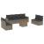 Set canapele de grădină, 9 piese, cu perne, gri, poliratan GartenMobel Dekor