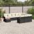 Set canapele de grădină cu perne, 11 piese, negru, poliratan GartenMobel Dekor