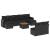 Set canapele de grădină cu perne, 10 piese, negru, poliratan GartenMobel Dekor