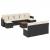 Set canapele de grădină cu perne, 11 piese, negru, poliratan GartenMobel Dekor