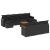 Set canapele de grădină cu perne, 11 piese, negru, poliratan GartenMobel Dekor