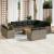 Set mobilier de grădină cu perne, 13 piese, gri, poliratan GartenMobel Dekor