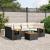 Set canapele de grădină cu perne, 7 piese, negru, poliratan GartenMobel Dekor