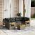 Set canapele de grădină, 7 piese, cu perne, gri, poliratan GartenMobel Dekor