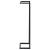 Suport de prosoape, negru, 25x20x95 cm, fier GartenMobel Dekor