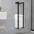 Suport de prosoape, negru, 25x20x95 cm, fier GartenMobel Dekor