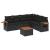 Set canapele de grădină cu perne, 7 piese, negru, poliratan GartenMobel Dekor
