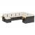 Set canapele de grădină cu perne, 10 piese, negru, poliratan GartenMobel Dekor