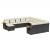 Set canapele de grădină cu perne, 11 piese, negru, poliratan GartenMobel Dekor
