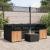Set canapele de grădină cu perne, 7 piese, negru, poliratan GartenMobel Dekor