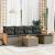 Set mobilier grădină cu perne, 6 piese, gri, poliratan GartenMobel Dekor