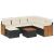 Set mobilier de grădină cu perne, 8 piese, negru, poliratan GartenMobel Dekor