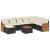 Set mobilier de grădină cu perne, 9 piese, negru, poliratan GartenMobel Dekor