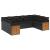 Set mobilier de grădină cu perne, 9 piese, negru, poliratan GartenMobel Dekor