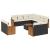 Set canapele de grădină, 12 piese, cu perne, negru, poliratan GartenMobel Dekor