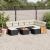Set canapele de grădină cu perne, 10 piese, negru, poliratan GartenMobel Dekor