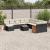 Set canapele de grădină, 12 piese, cu perne, negru, poliratan GartenMobel Dekor