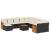 Set canapele de grădină, 12 piese, cu perne, negru, poliratan GartenMobel Dekor