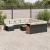 Set mobilier de grădină cu perne, 13 piese, negru, poliratan GartenMobel Dekor