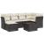 Set canapele de grădină cu perne, 7 piese, negru, poliratan GartenMobel Dekor