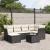 Set canapele de grădină cu perne, 7 piese, negru, poliratan GartenMobel Dekor